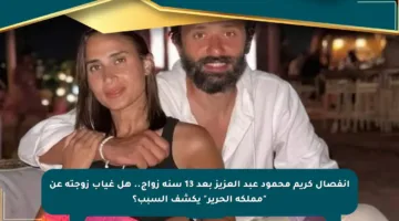 انفصال كريم محمود عبد العزيز بعد 13 سنة زواج.. هل غياب زوجته عن “مملكة الحرير” يكشف السبب؟